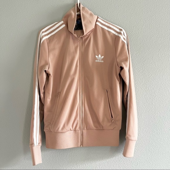 ADIDAS Originals Womens Firebird Info Poster Track Top Retro Small Dusty Rose S - Picture 1 of 14